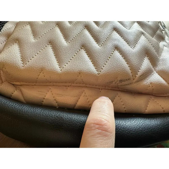 Betsy Johnson BackPack Art to Wear Grunge Y2K 90s Chunky Chevron Polka Dot Flaws - Picture 10 of 16